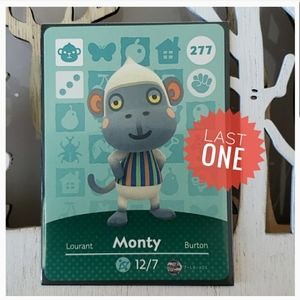Genuine Animal Crossing amiibo card 277 Monty